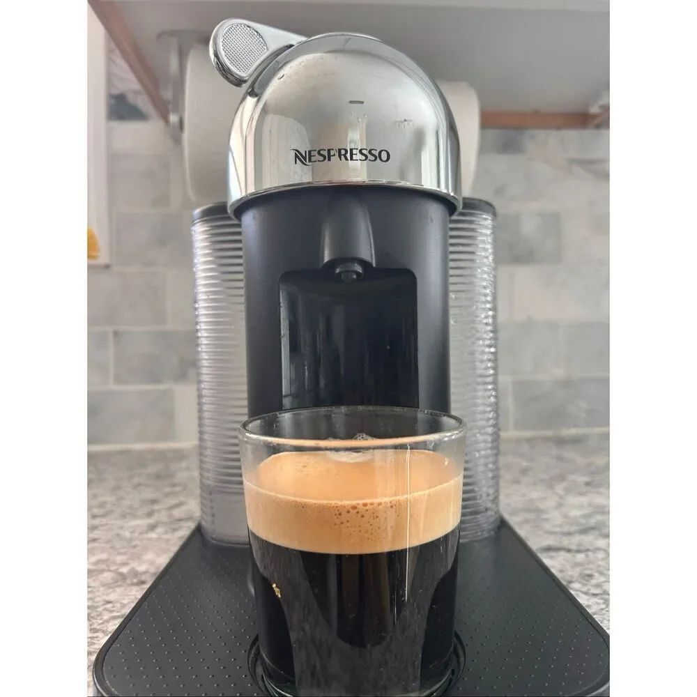 Nespresso Vertuo Coffee Espresso Machine by Breville Single Serve Chrome